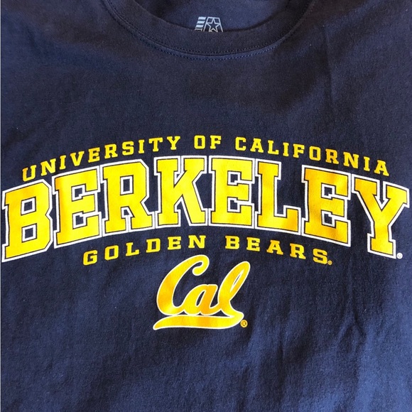 University Of Cal Berkeley Golden Bears T-Shirt Navy Blue Tee Adult Sz Small - Picture 3 of 5
